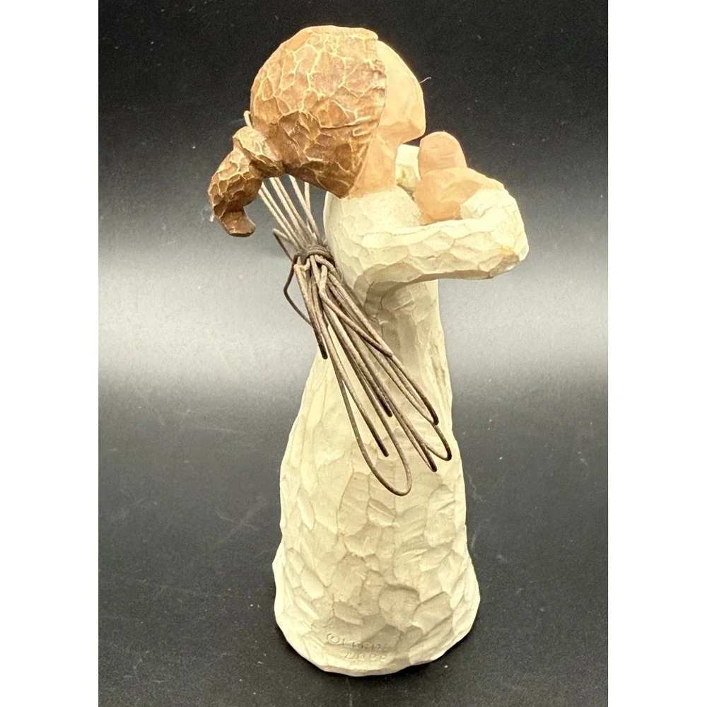 VTG Lot 3 Willow Tree Angel Figurine Demdaco Light, Happiness & Thinking Of You
